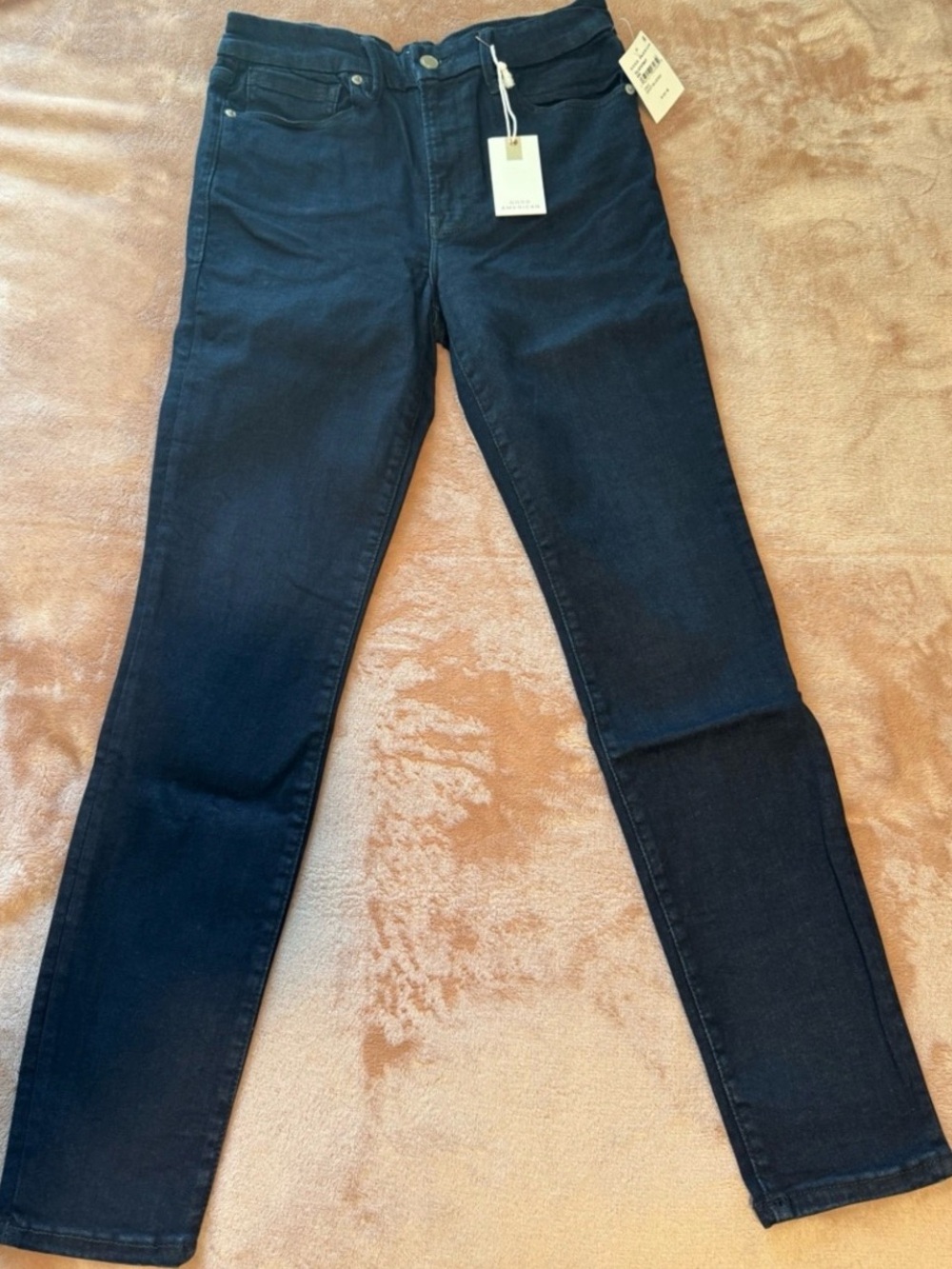 NWT Good American Dark Blue High Waisted Always Fit Good Leg Jeans Size 6-12 - Picture 8 of 14